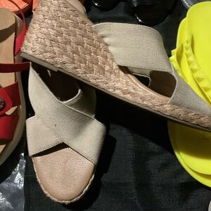Women's Beige Wedge Sandals